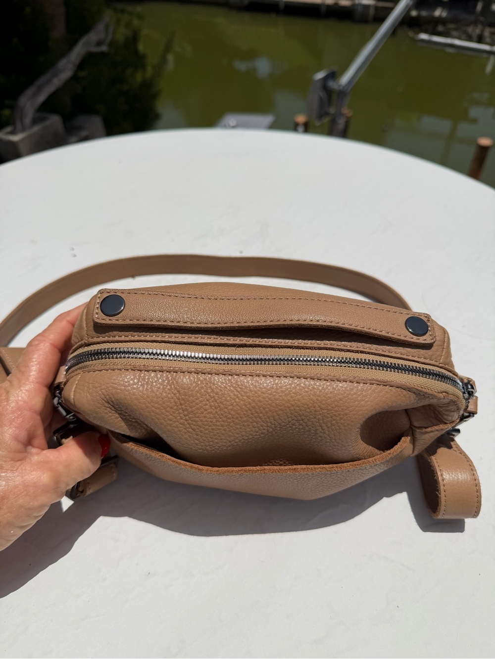 Hammitt Evan Top Handle Crossbody – Biscotti – Like New - Picture 6 of 10